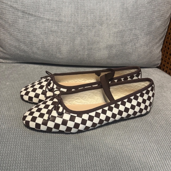 Loeffler Randall Leonie Chocolate/Cream Woven Ballet Flat - Picture 5 of 9